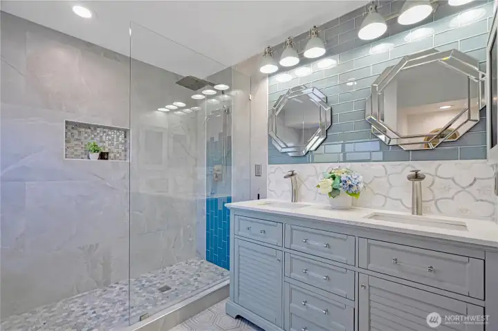 Fully updated bathroom with exceptional attention to detail and design.