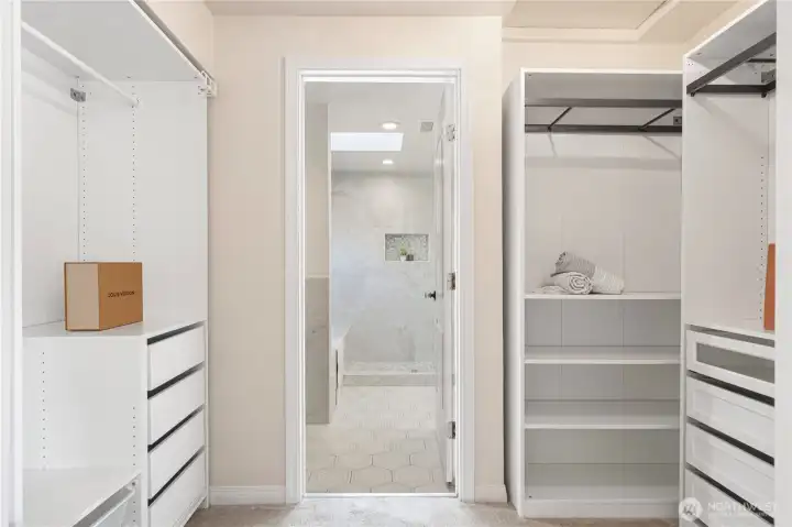 Master bedroom walk-in closet