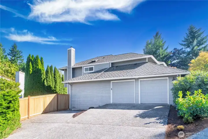 Oversized garage provided ample space for cars and storage