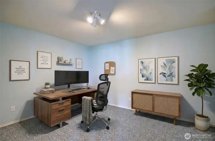 Room downstairs perfect for office, storage, excersie, etc.