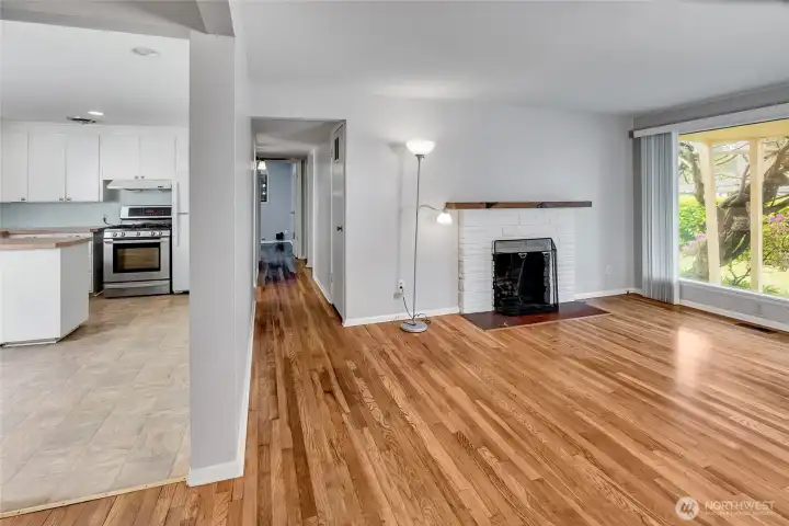 Kitchen with eating space off of the dining and livingroom.