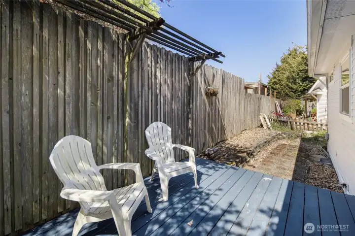 Back deck and raised planting beds