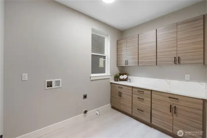 Spacious downstairs laundry room