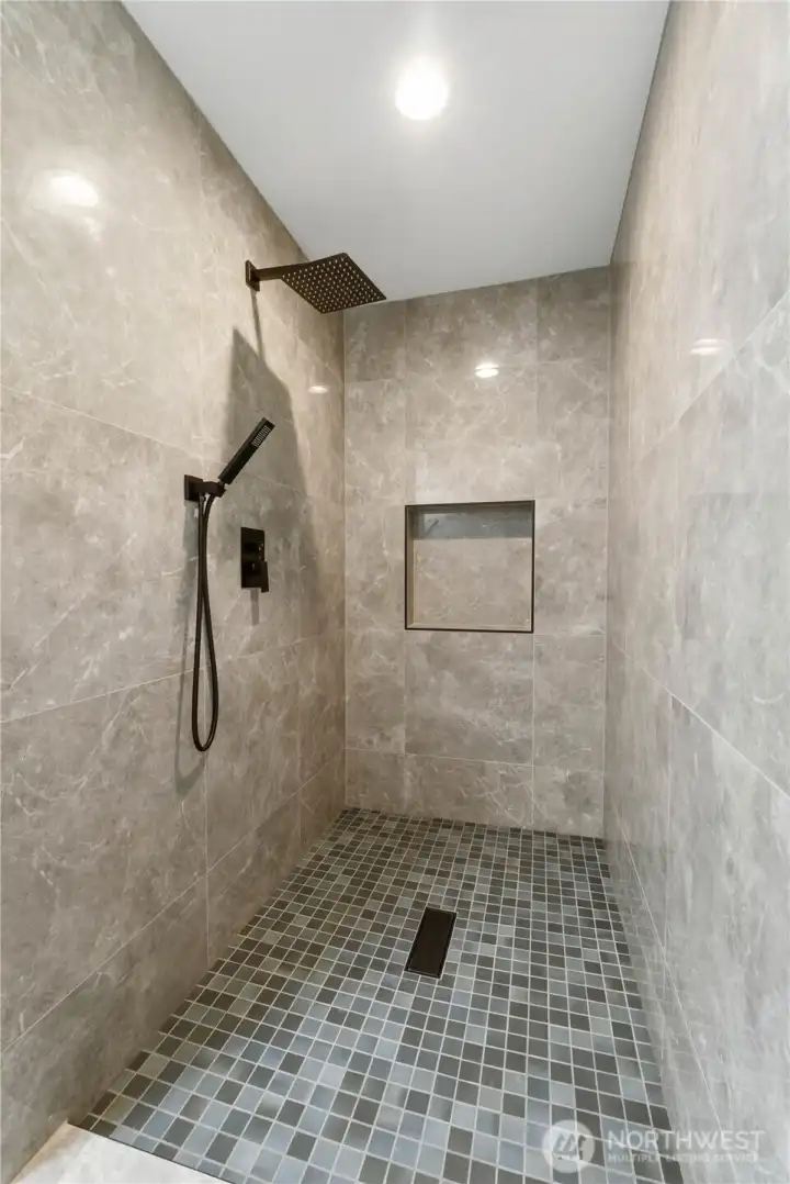 Spacious shower in 2nd upstairs bathroom