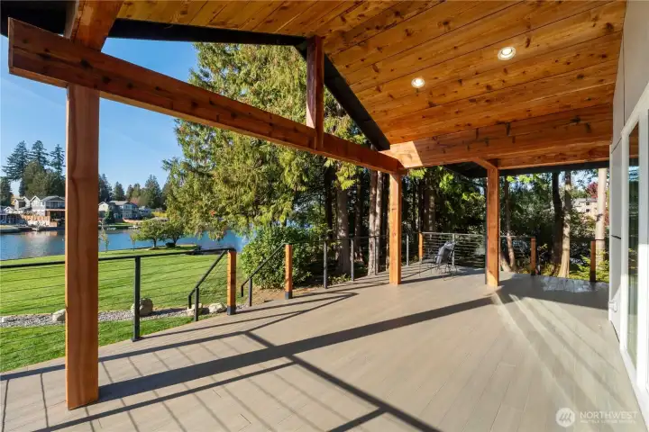 Expansive deck designed for relaxation & entertaining