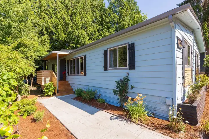 Front entry view of the home