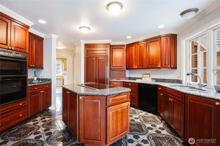 Ample space in the kitchen for cooking, gathering, entertaining.