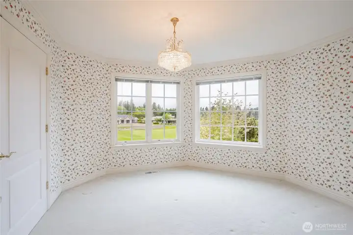 One of two bedrooms upstairs. Fantastic views of the 9th fairway!