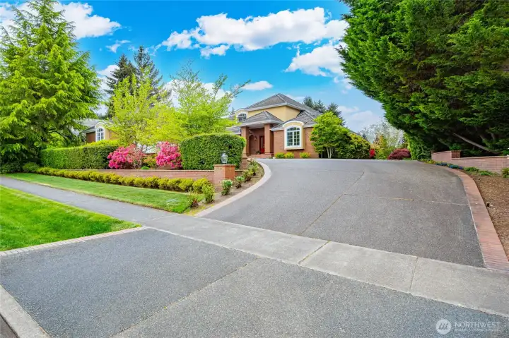 A nice size driveway provides extra parking