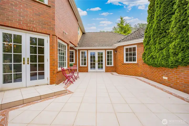 Spacious patio for sitting outside to enjoy sunrises and sunsets