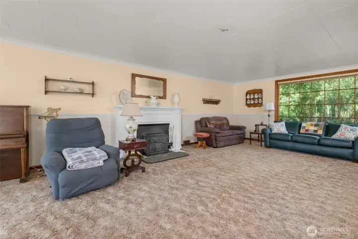 Lots of space in here and lots of natural light from that back window.