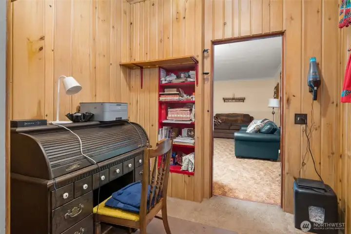 Office is a pass through from living room to kitchen.