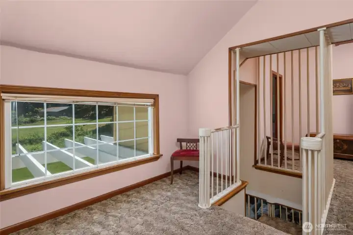 Hallway at top of stairway.