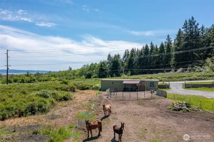 Old mobile home was converted for use as "hay barn".