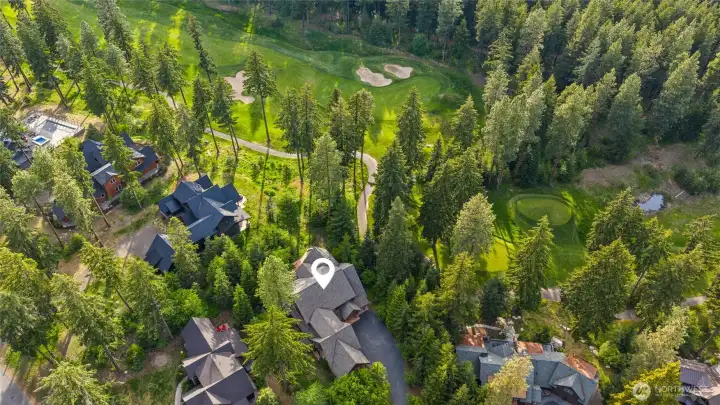 Aerial view of home