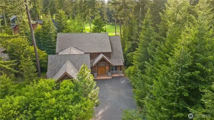 Aerial view of home
