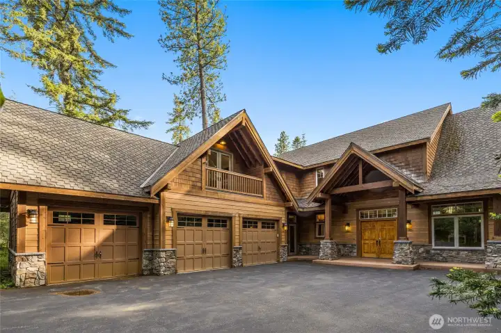 Oversized three car garage