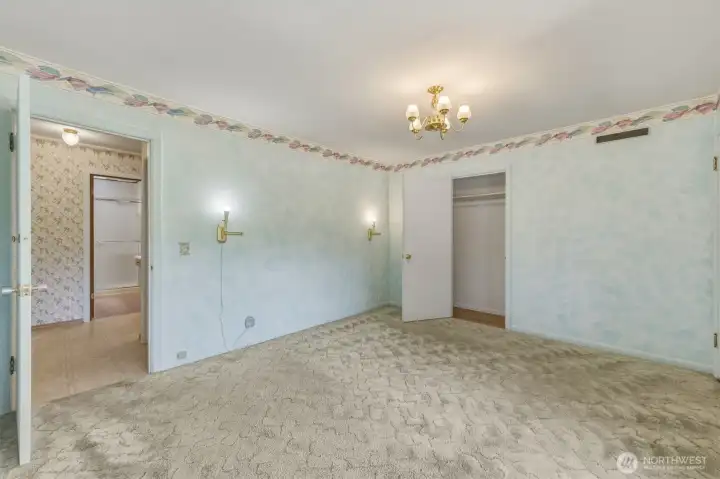 downstaits bedroom hardwood under carpet