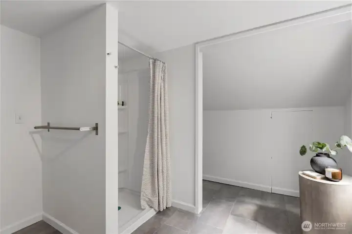 Brand new shower.