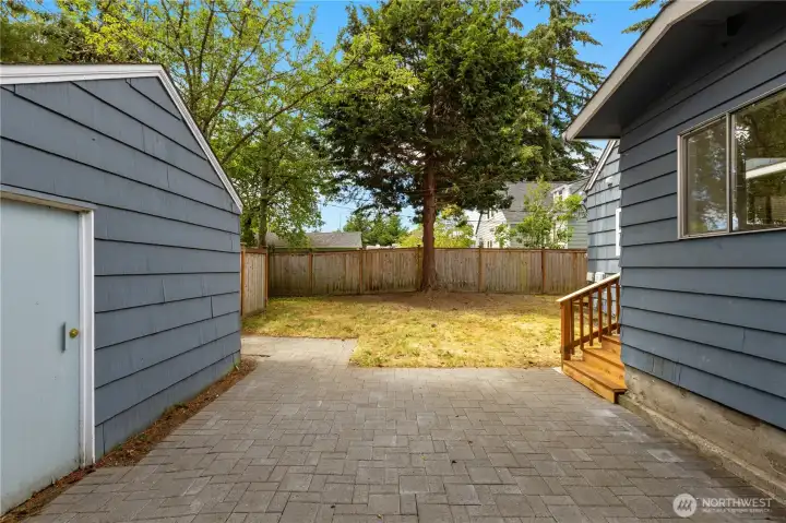 Large patio out back!