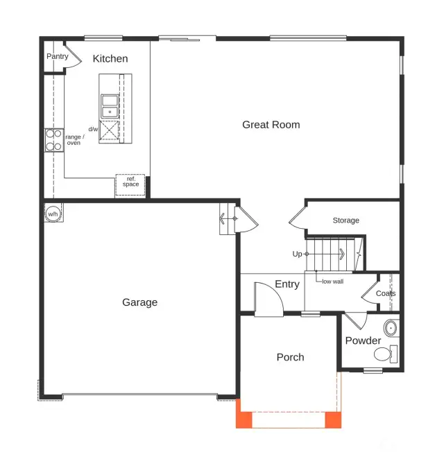 Main floor layout.