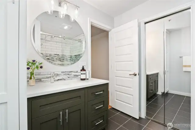 Primary Bathroom with walk in closet.