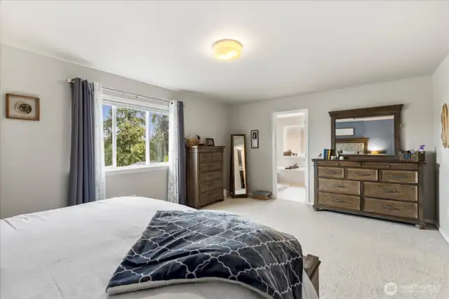 Just off the Primary bedroom is luxe 5-piece bath.