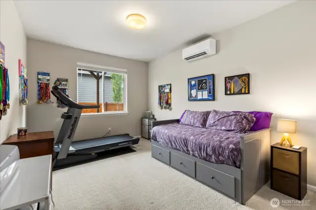 Lower level guest suite also features a dual mini-split heating/cooling unit.