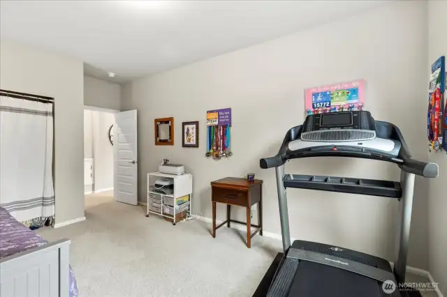 Lower level guest suite is separate from other areas of the house and a perfect place for visitors to stay hand have their own privacy.