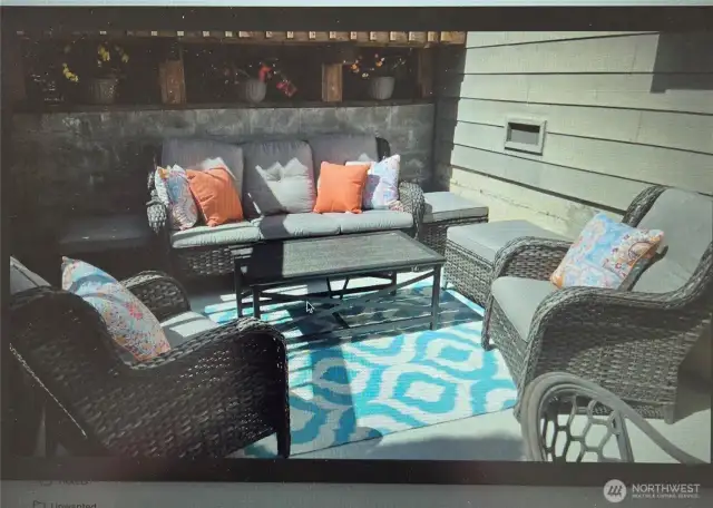 Large patio - picture from last summer.