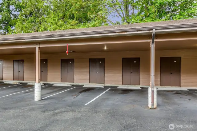 Reserved Carport Space and Storage