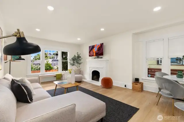 Looking back towards the fireplace.