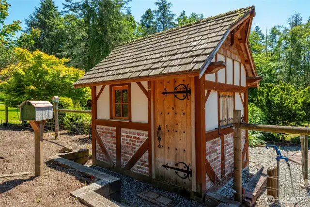 Cutest timber frame shed with custom touches