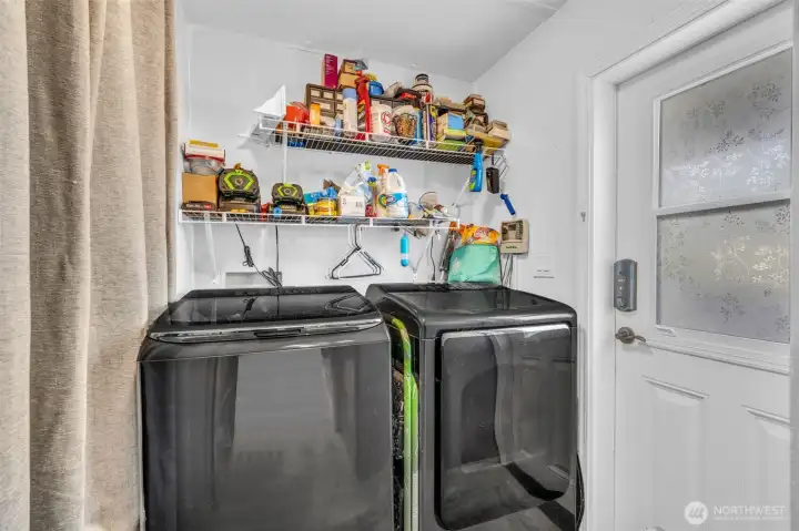 Washer & dryer included.