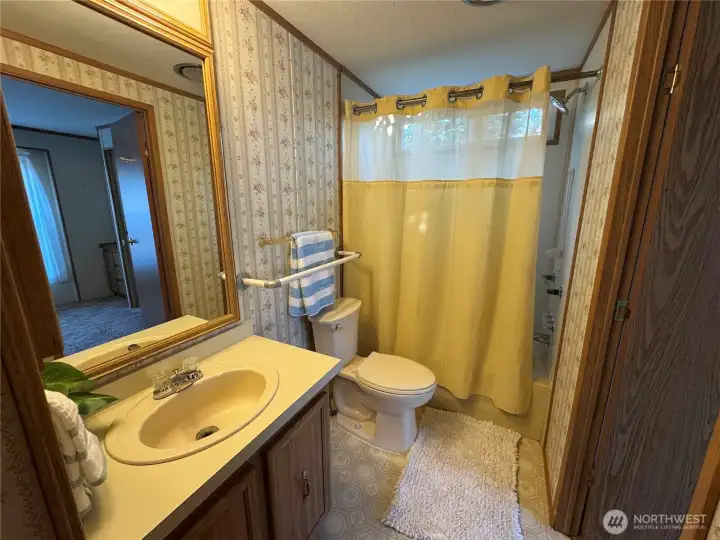 Second bath at the other end of the home, also connects to second bedroom.