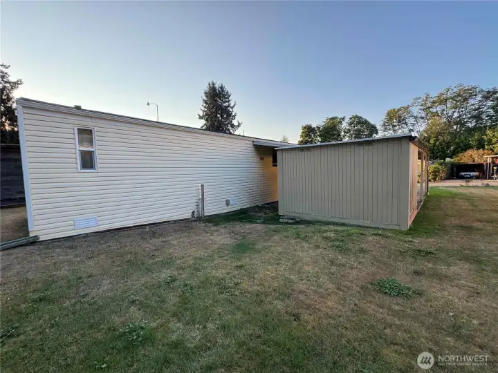 Back of the house and shop