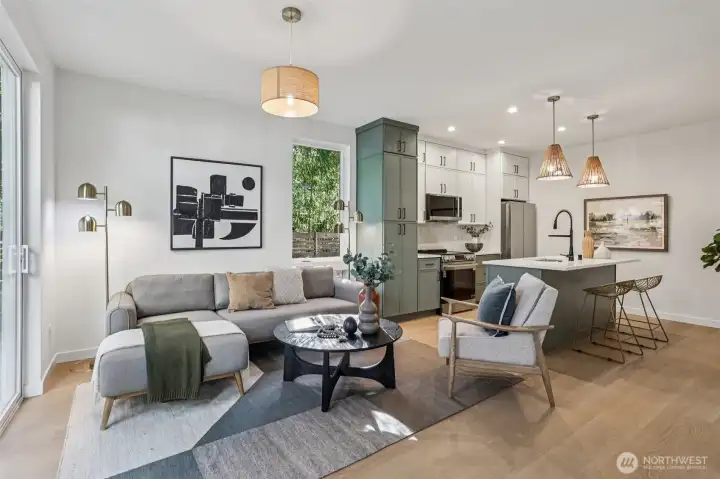 Living Room and Kitchen