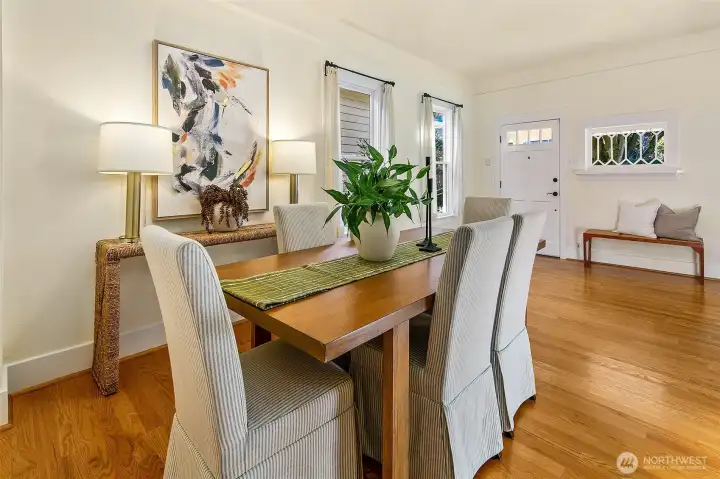 Lots of room to entertain in this dining space