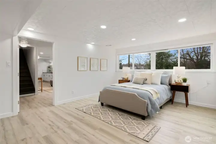 Huge bedroom on the lower level.