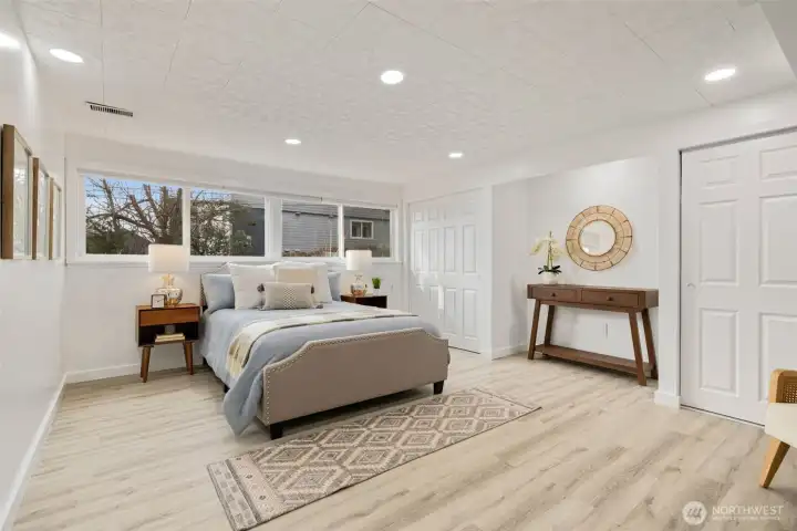 Huge bedroom on the lower level.