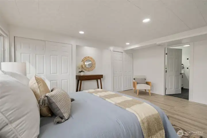 Huge bedroom on the lower level.