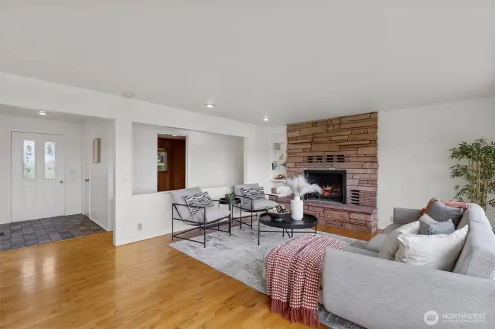Hardwood flooring throughout