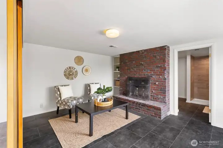 Lower level great room/living room area