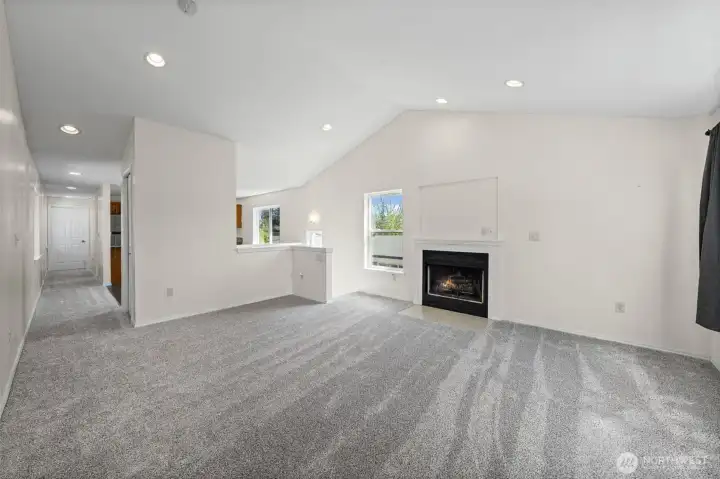 Vaulted ceilings throughout