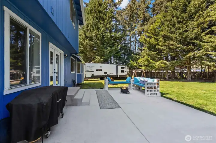 Brand-New Concrete Patio