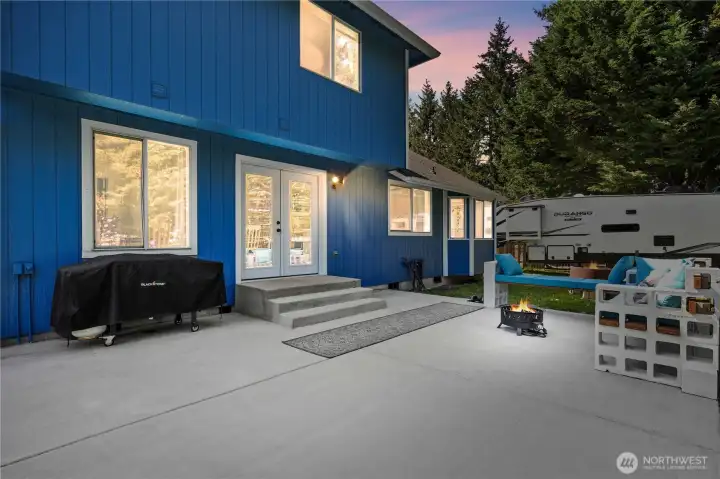 Entertainment Sized Patio - much easier to maintain than a deck!