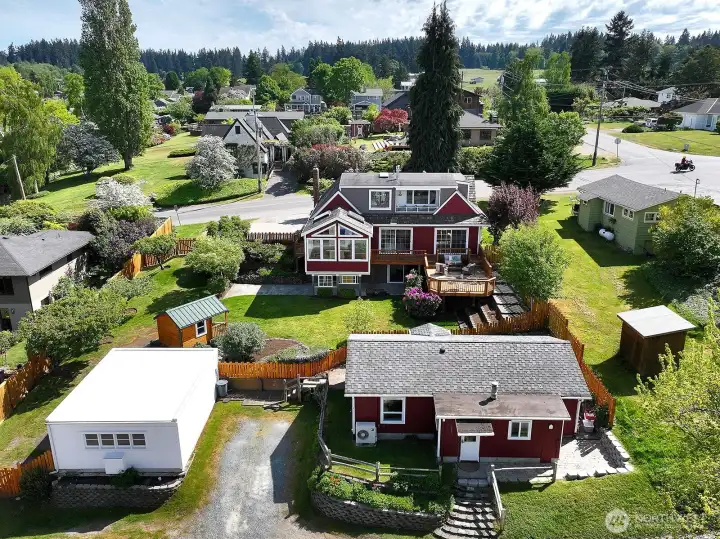 Located in downtown Langley and a rare find. Main home, ADU and shop.