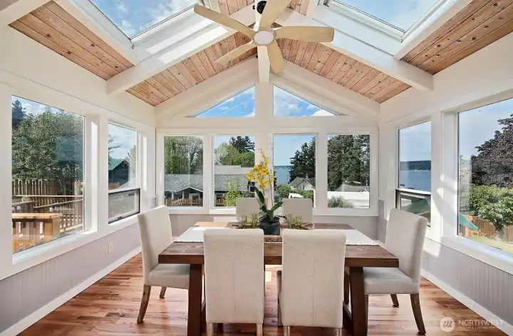 The heart of the home. Outdoor deck out this room for expanding the indoor-outdoor living space.