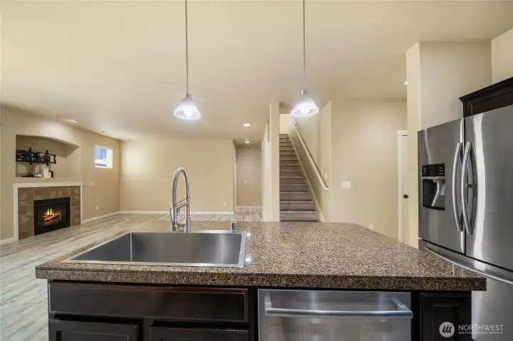 You don't have to be away from the action in this kitchen! You don't have to be away from the action in this kitchen!