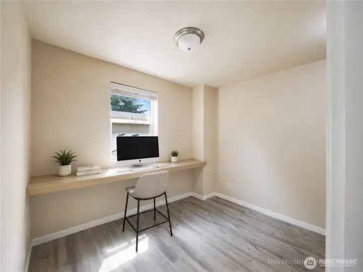 The loft could make for a great desk space. Virtually staged The loft could make for a great desk space. Virtually staged